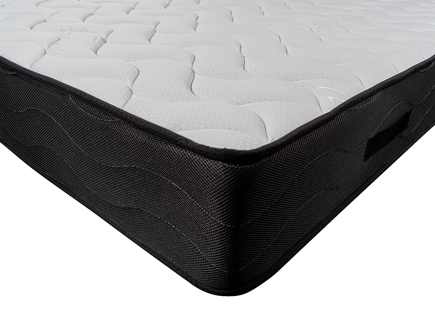 Ensemble 160 x 200 cm sommier coffre blanc + matelas ressorts ensachés 7 zones et mémoire de forme ép.24cm - MERISI de YSMÉE