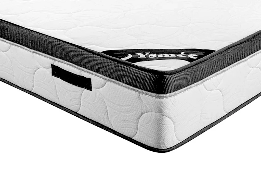 Ensemble 160 x 200 cm sommier coffre naturel clair + matelas mousse ép.30cm - SOLAK de YSMÉE