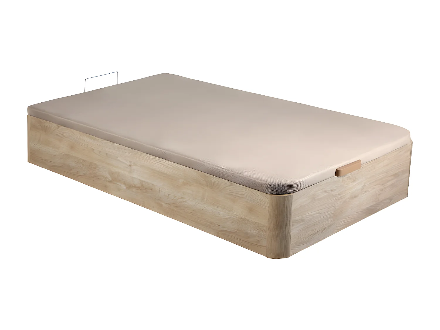 Ensemble 90 x 190 cm sommier coffre naturel clair + matelas mousse et coutil bambou ép.15cm - KANANI de NATUREA