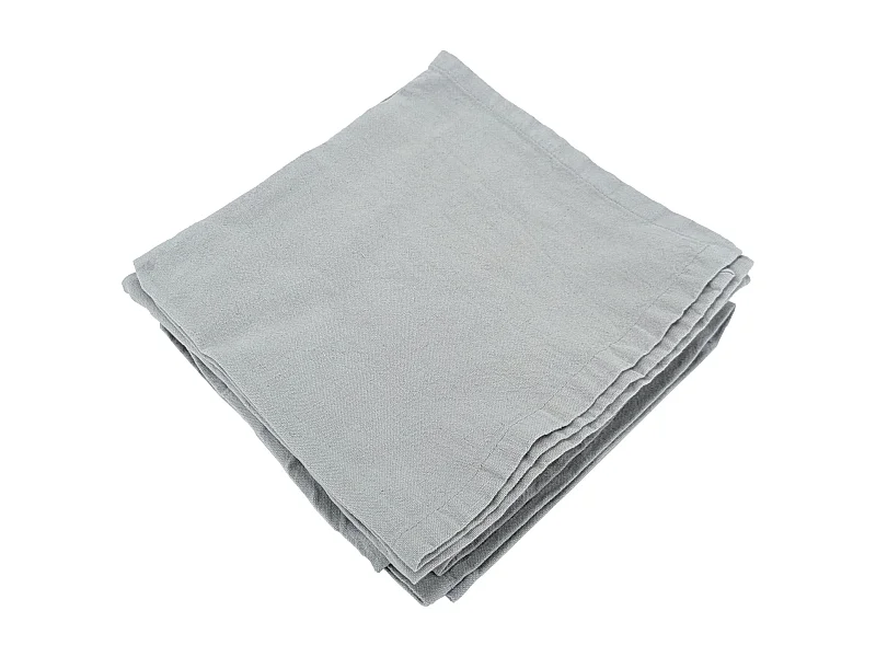 Lot de 6 serviettes de table 40x40 cm collection MATTIS vert lichen