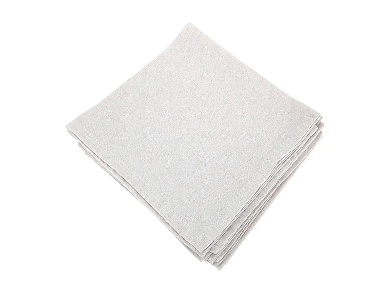Lot de 6 serviettes de table 40x40 cm collection MATTIS beige naturel