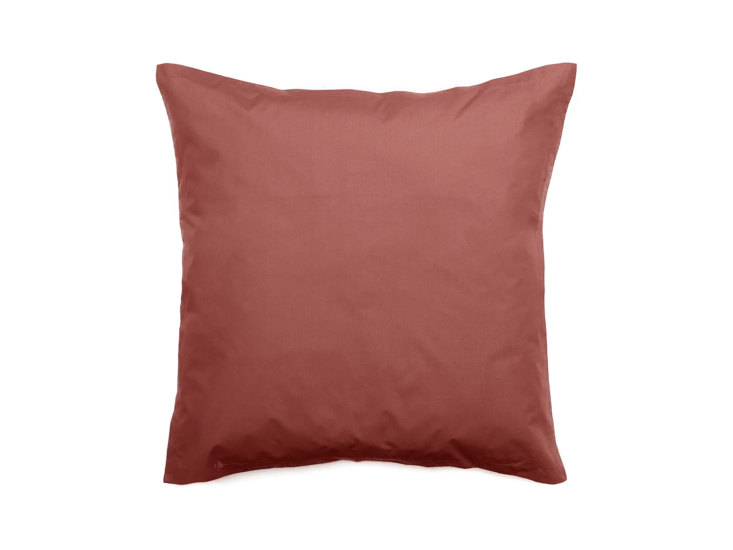 Taie d'oreiller volants plats 65x65 cm percale MANOIR rose Peche
