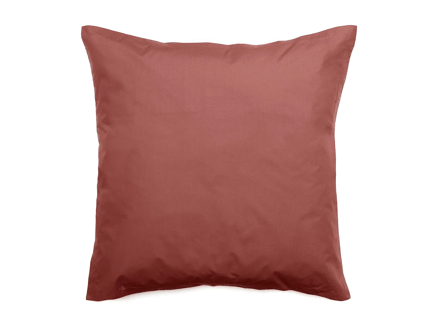 Taie d'oreiller volants plats 65x65 cm percale MANOIR rose Peche