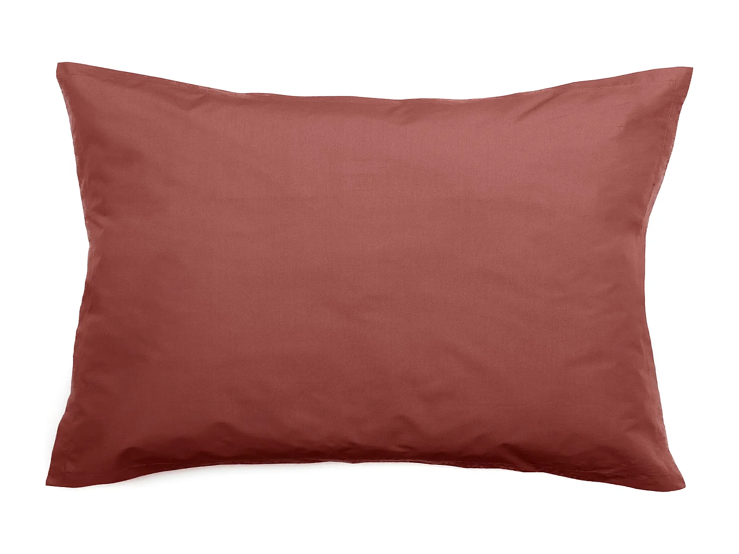 Taie d'oreiller volants plats 50x70 cm percale MANOIR rose Peche