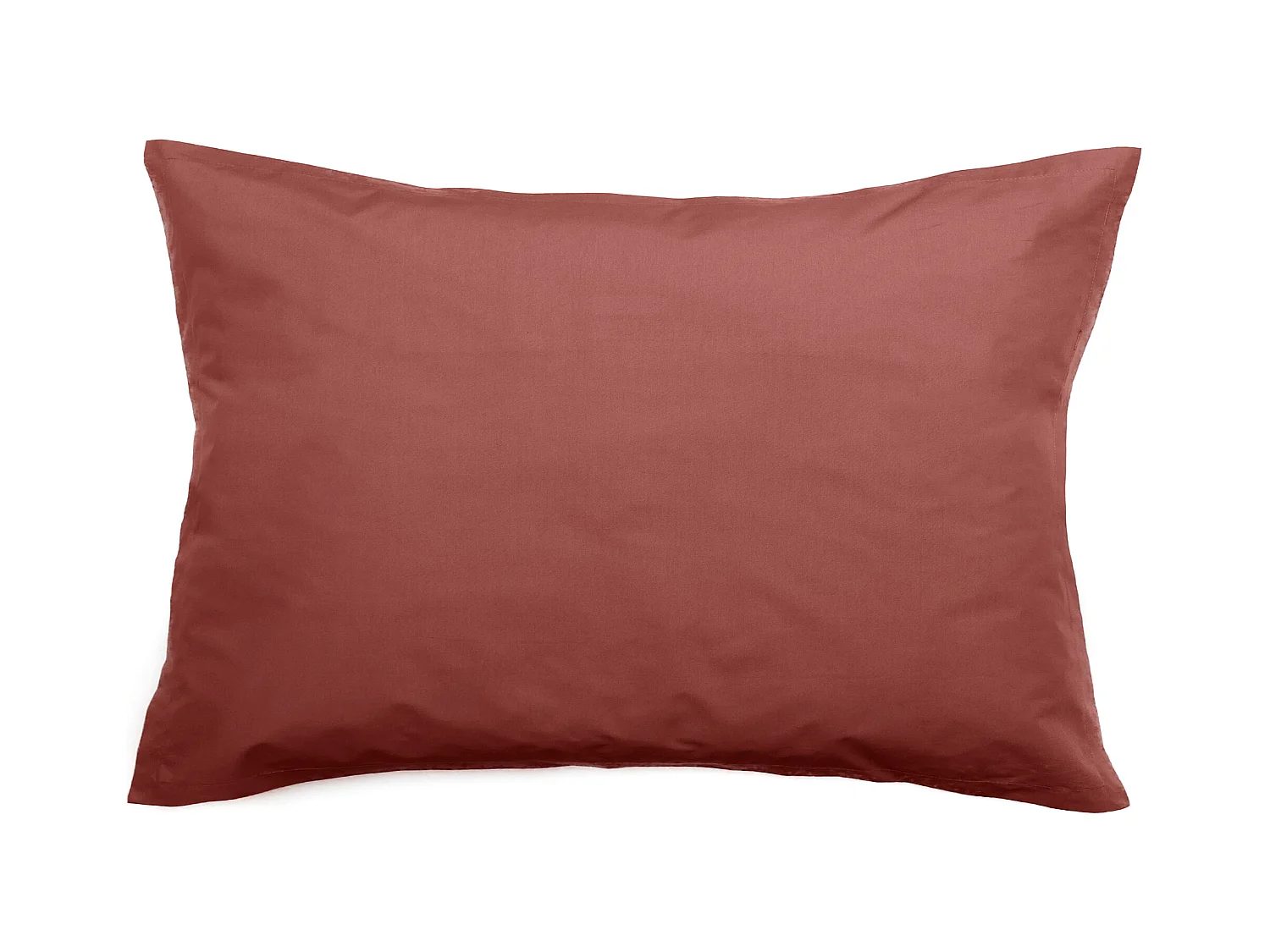 Taie d'oreiller volants plats 50x70 cm percale MANOIR rose Peche