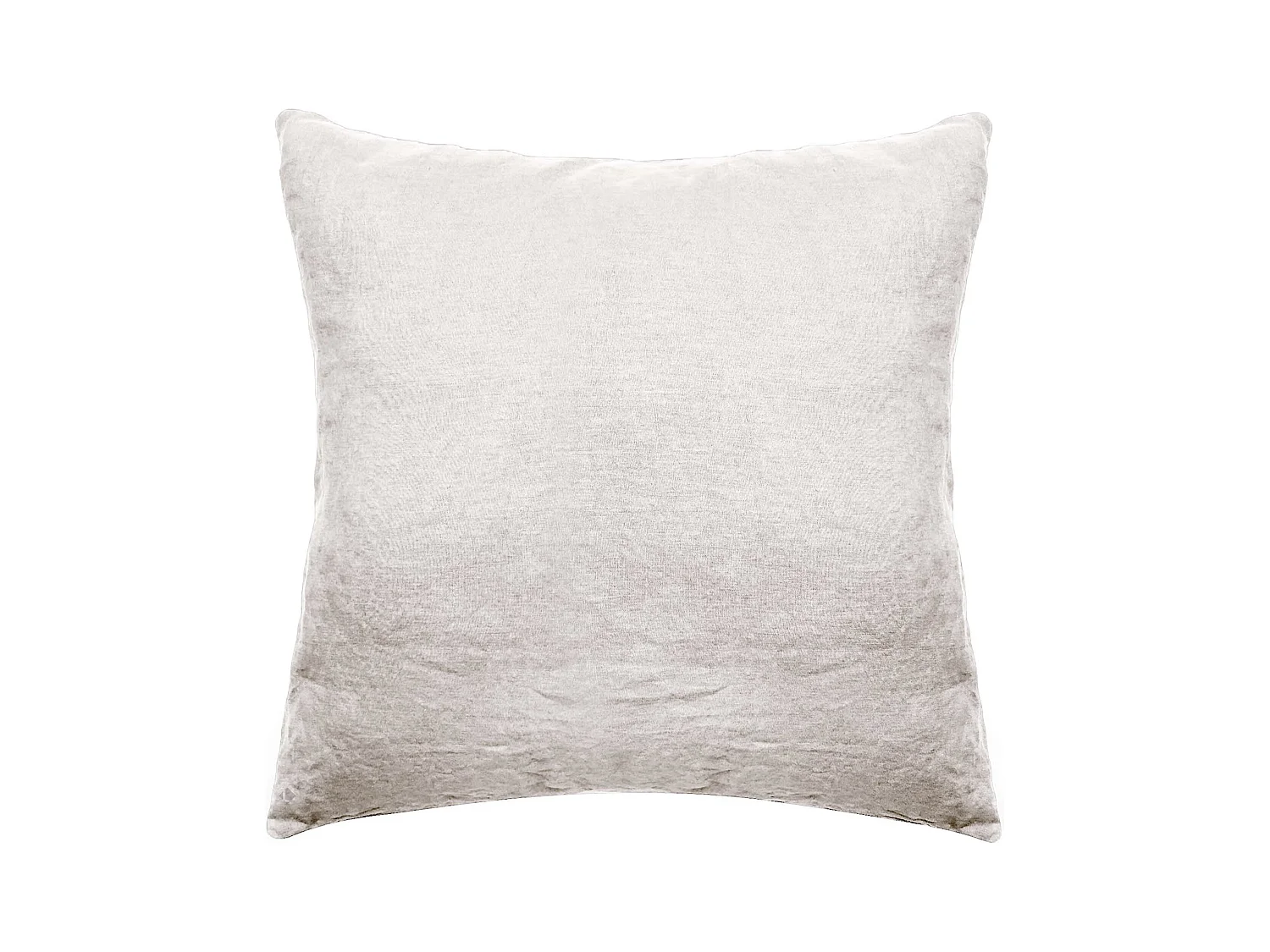 Taie d'oreiller 65x65 cm pur coton lavé PALACE beige naturel