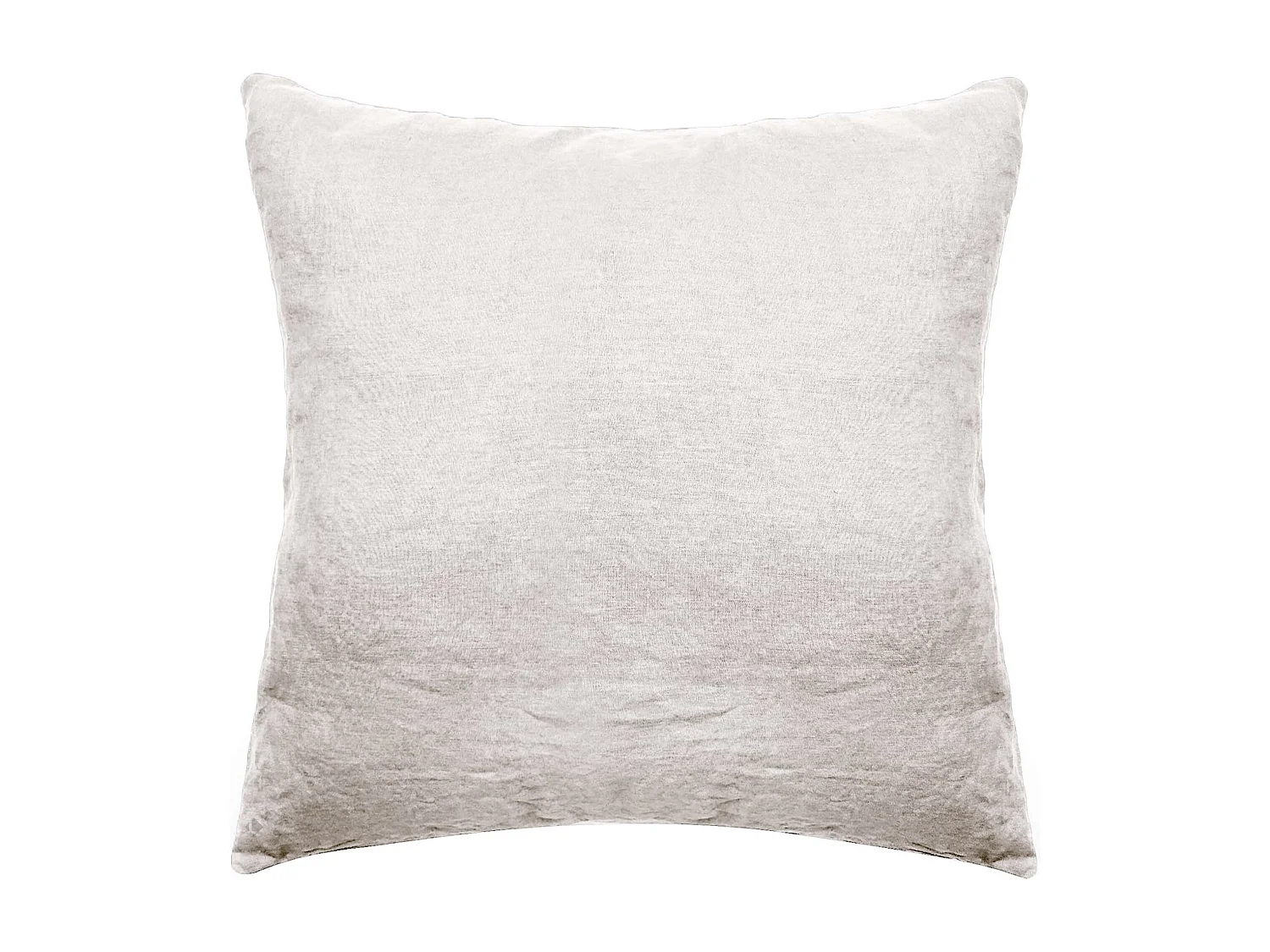 Taie d'oreiller PALACE pur coton lavé 65x65 cm uni beige naturel