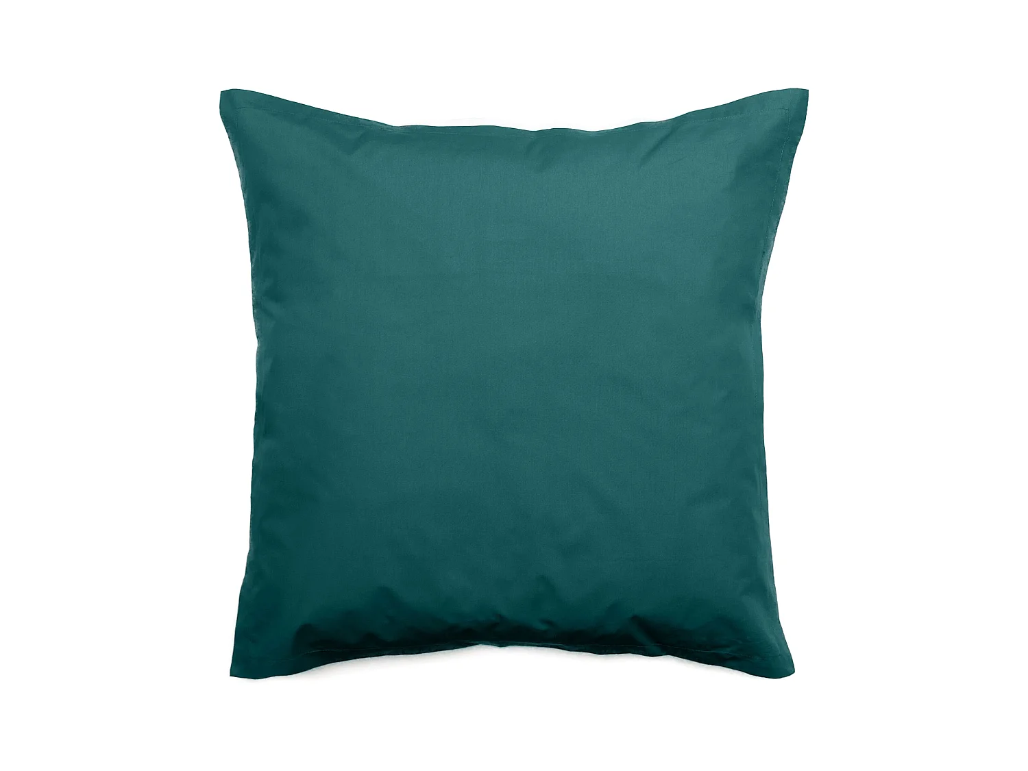 Taie d'oreiller volants plats 65x65 cm percale MANOIR vert Canard
