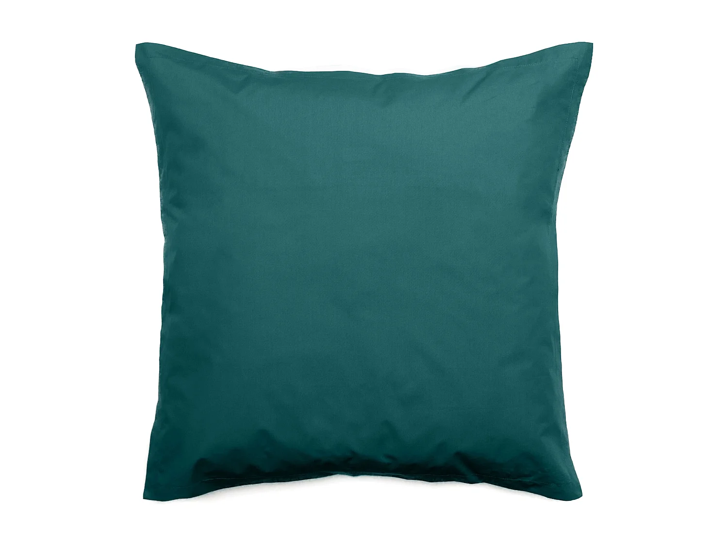 Taie d'oreiller volants plats 65x65 cm percale MANOIR vert Canard