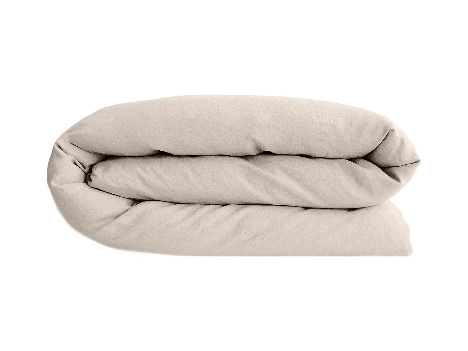 Housse de couette lin et coton 260x240 cm collection OPERA beige naturel