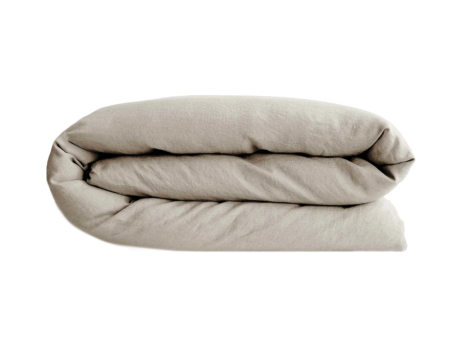 Housse de couette 240x220 cm pur coton lavé PALACE beige lin