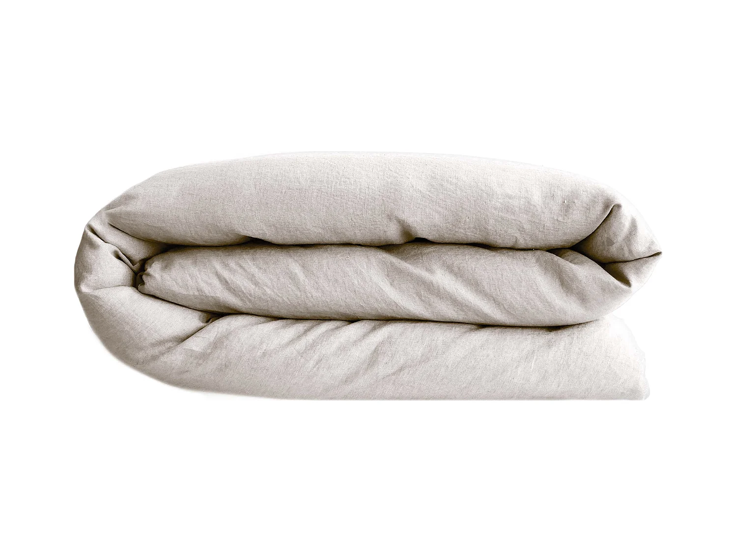 Housse de couette 240x220 cm pur coton lavé PALACE beige naturel
