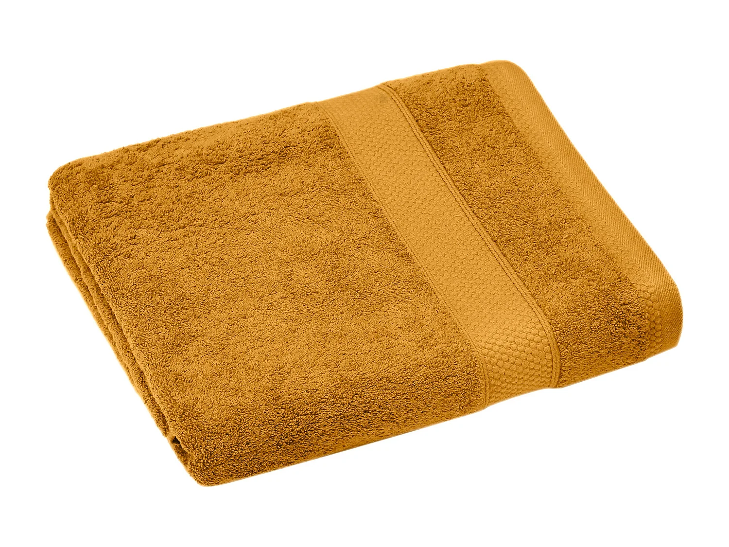Serviette de toilette coton 550 g/m2 50x90 cm NAÏA jaune Curry