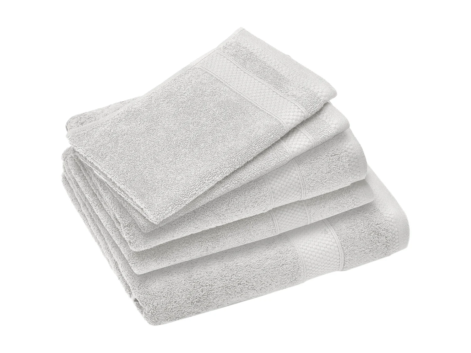 Parure de bain coton 550 g/m2 NAÏA par lot de 5 blanc Craie