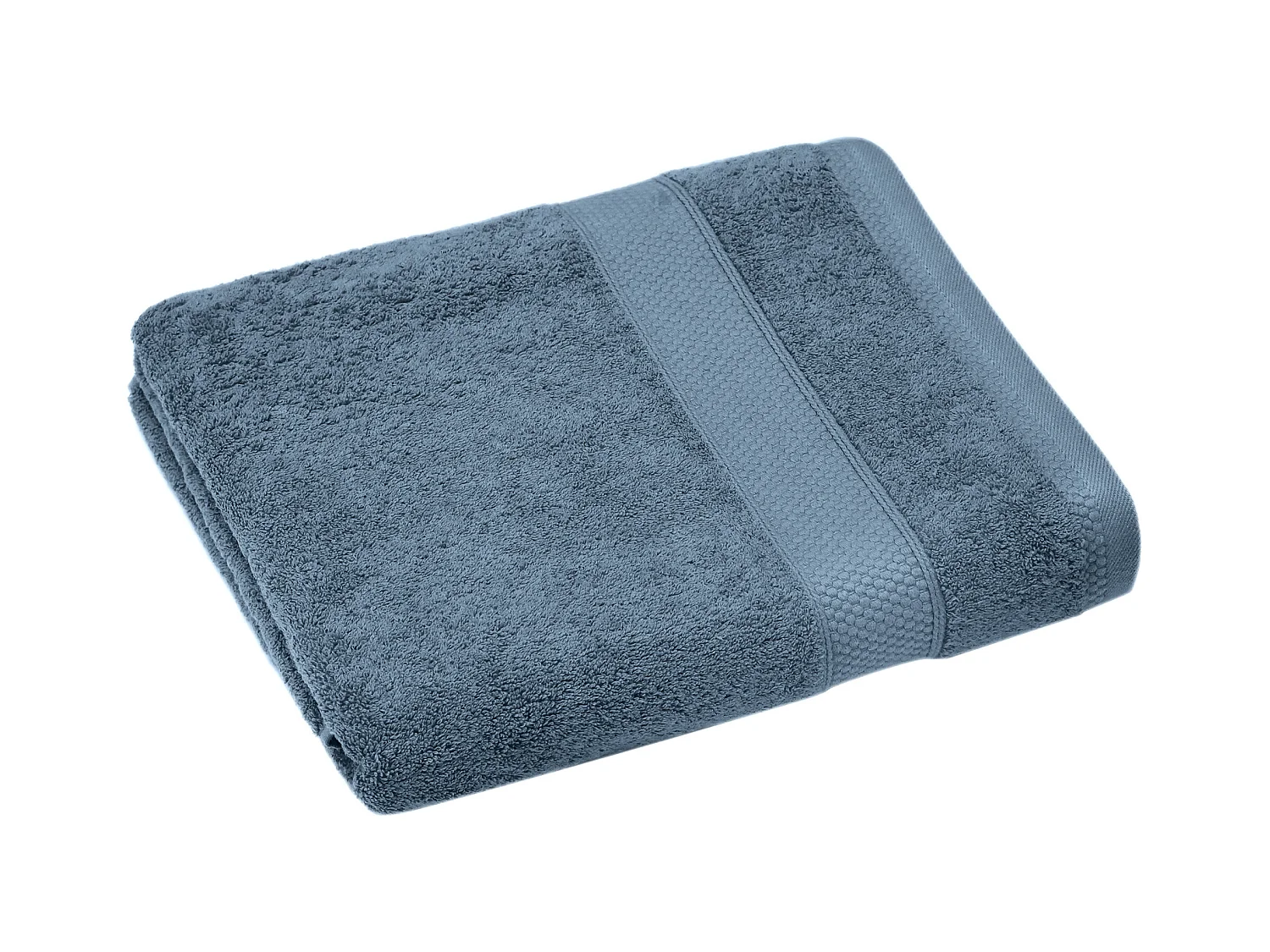 Serviette de toilette coton 550 g/m2 50x90 cm NAÏA bleu Orage