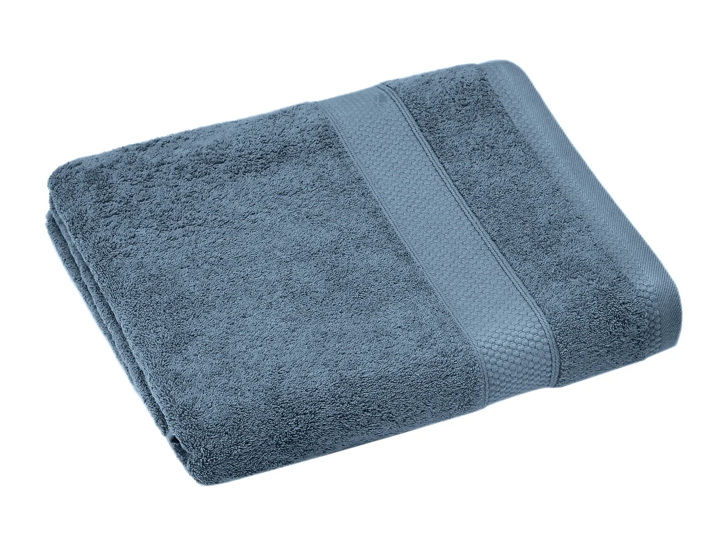 Serviette de toilette coton 550 g/m2 50x90 cm NAÏA bleu Orage