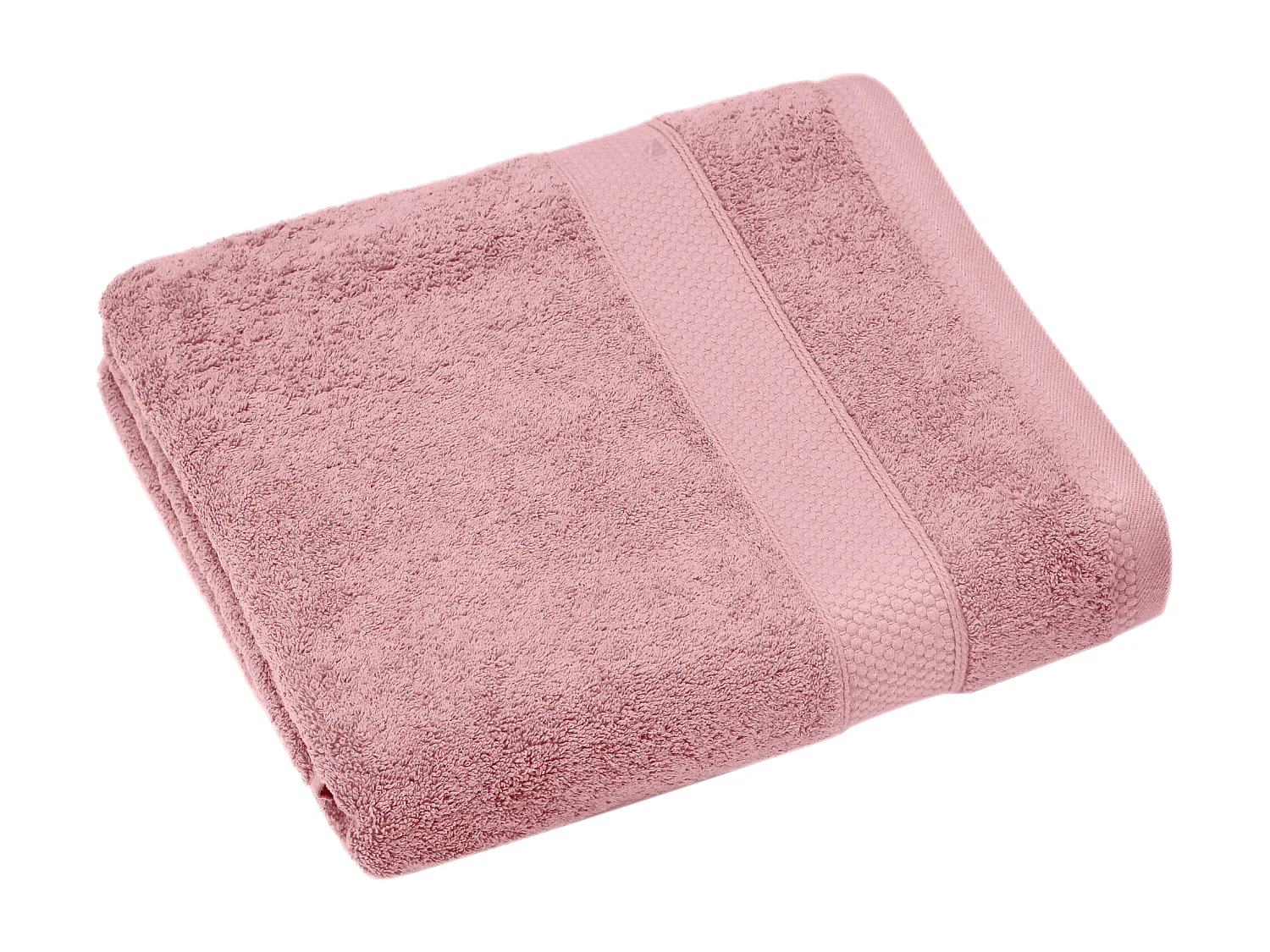 Drap de bain coton 550 g/m2 95x140 cm collection NAÏA Rose