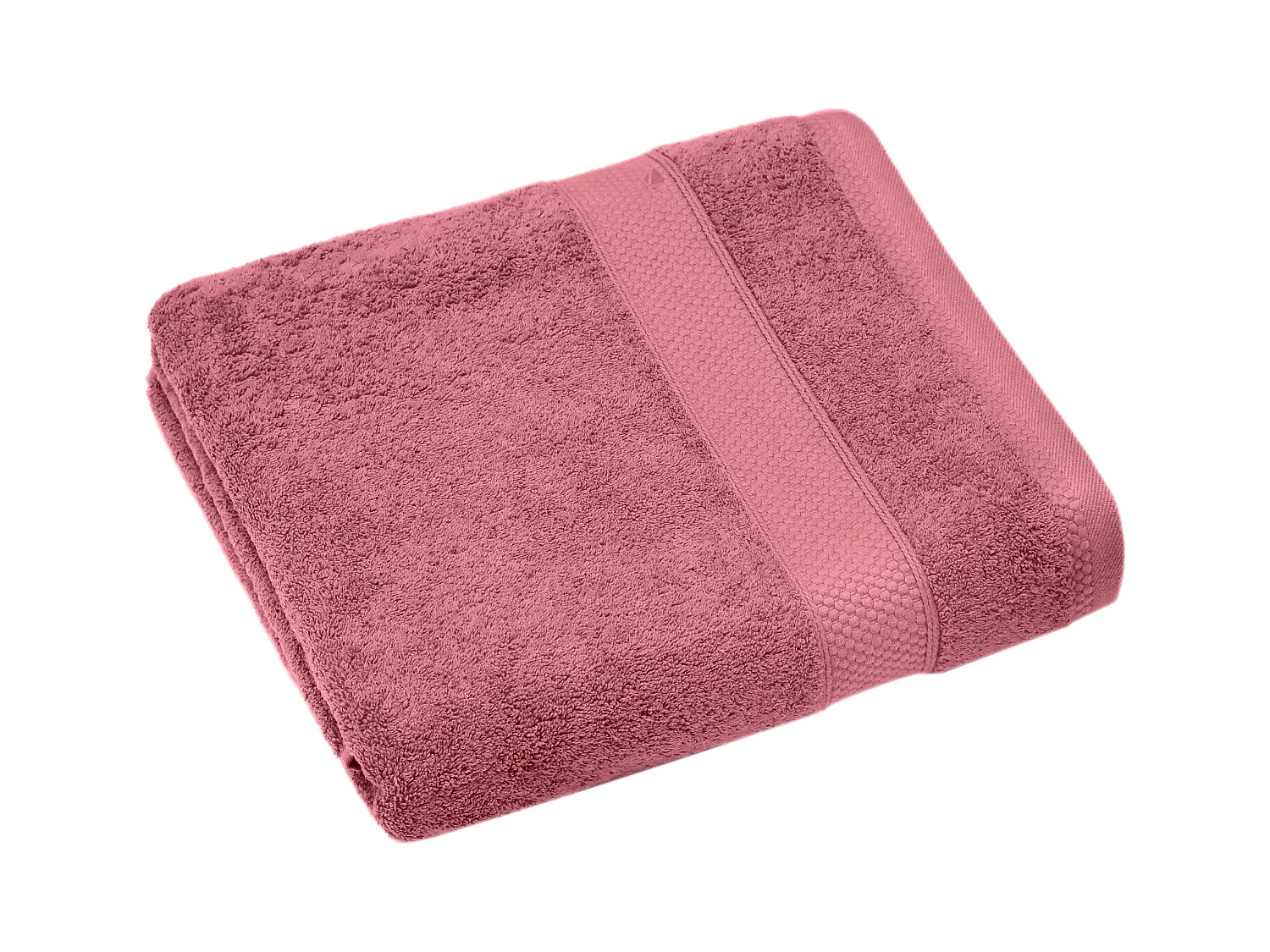 Drap de bain coton 550 g/m2 95x140 cm NAÏA rose Bois de rose