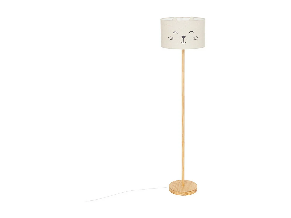 Lampadaire Enfant Chat "Félix" 152cm Blanc