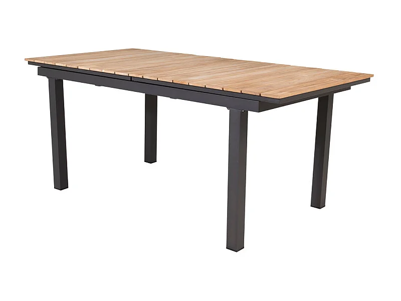 Table de Jardin Extensible "Mexico" 180-240cm Naturel & Noir