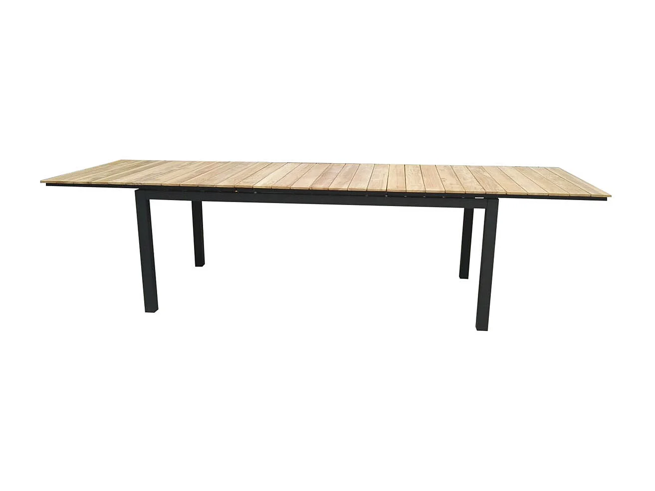 Table de Jardin Extensible "Mexico" 180-240cm Naturel & Noir