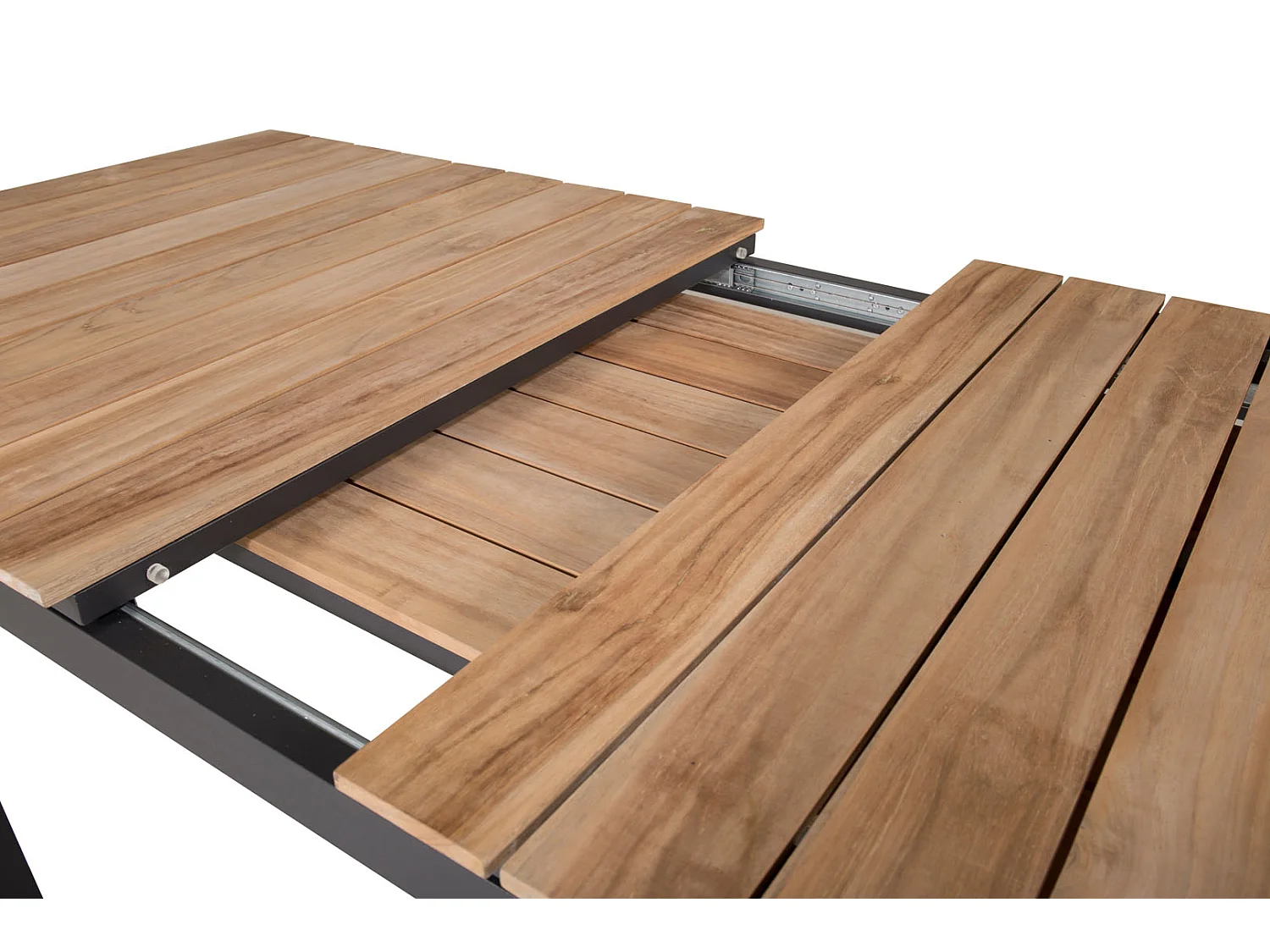 Table de Jardin Extensible "Mexico" 180-240cm Naturel & Noir