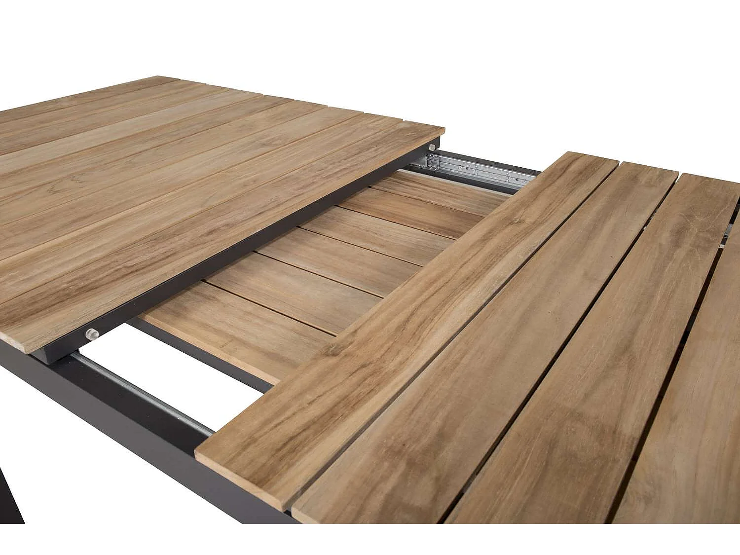 Table de Jardin Extensible "Mexico" 180-240cm Naturel & Noir