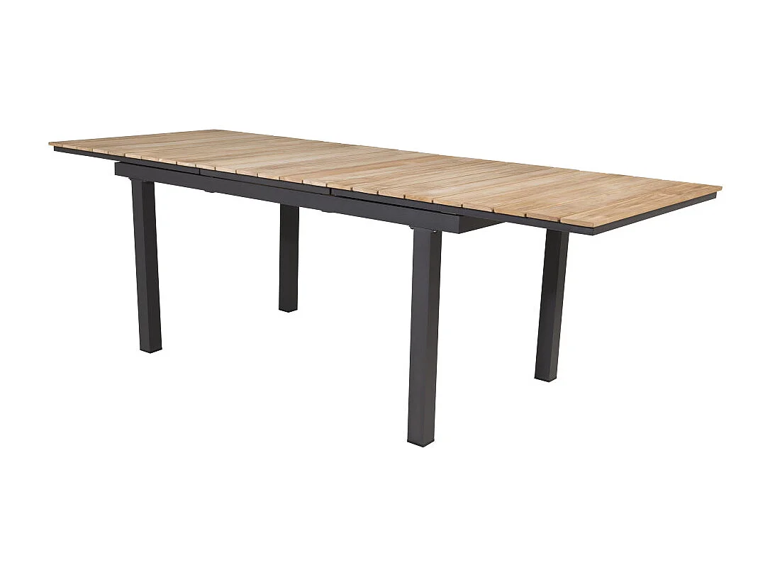 Table de Jardin Extensible "Mexico" 180-240cm Naturel & Noir