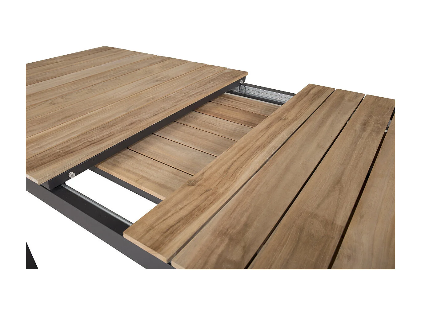 Table de Jardin Extensible "Mexico" 180-240cm Naturel & Noir