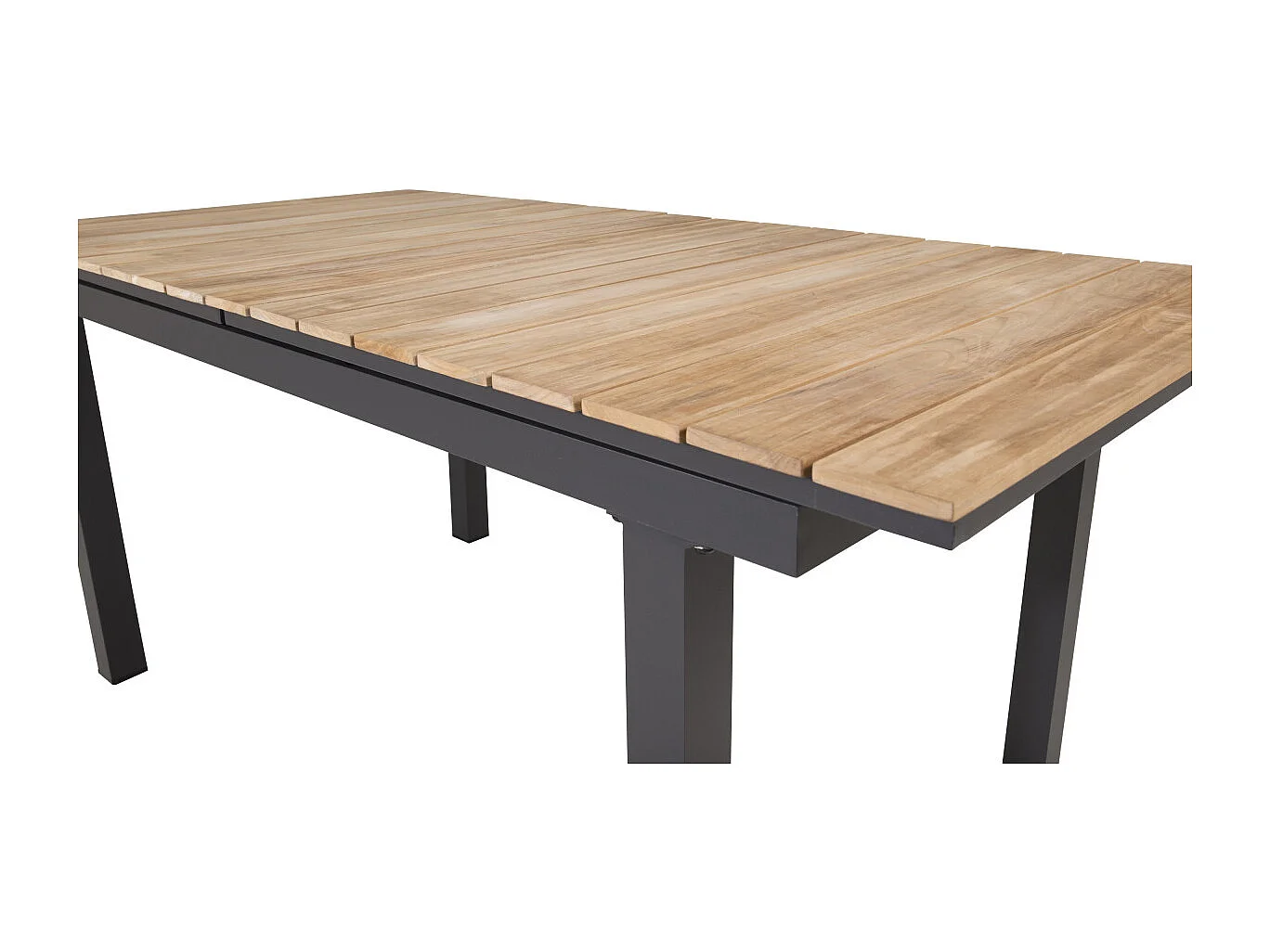 Table de Jardin Extensible "Mexico" 180-240cm Naturel & Noir