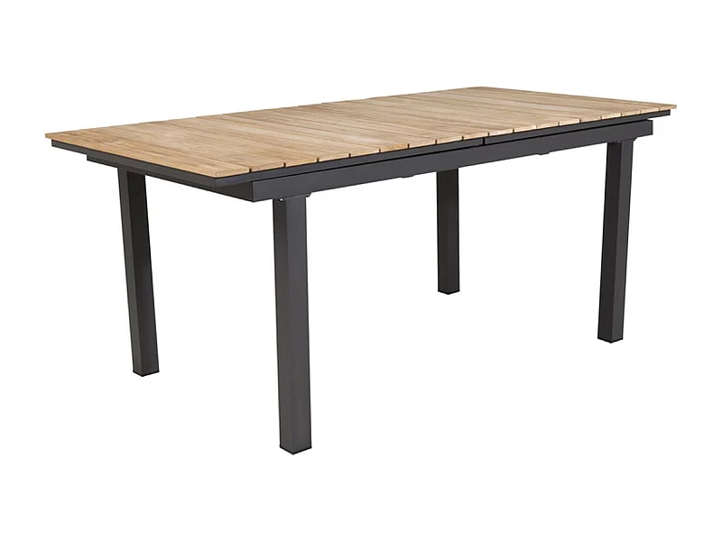 Table de Jardin Extensible "Mexico" 180-240cm Naturel & Noir