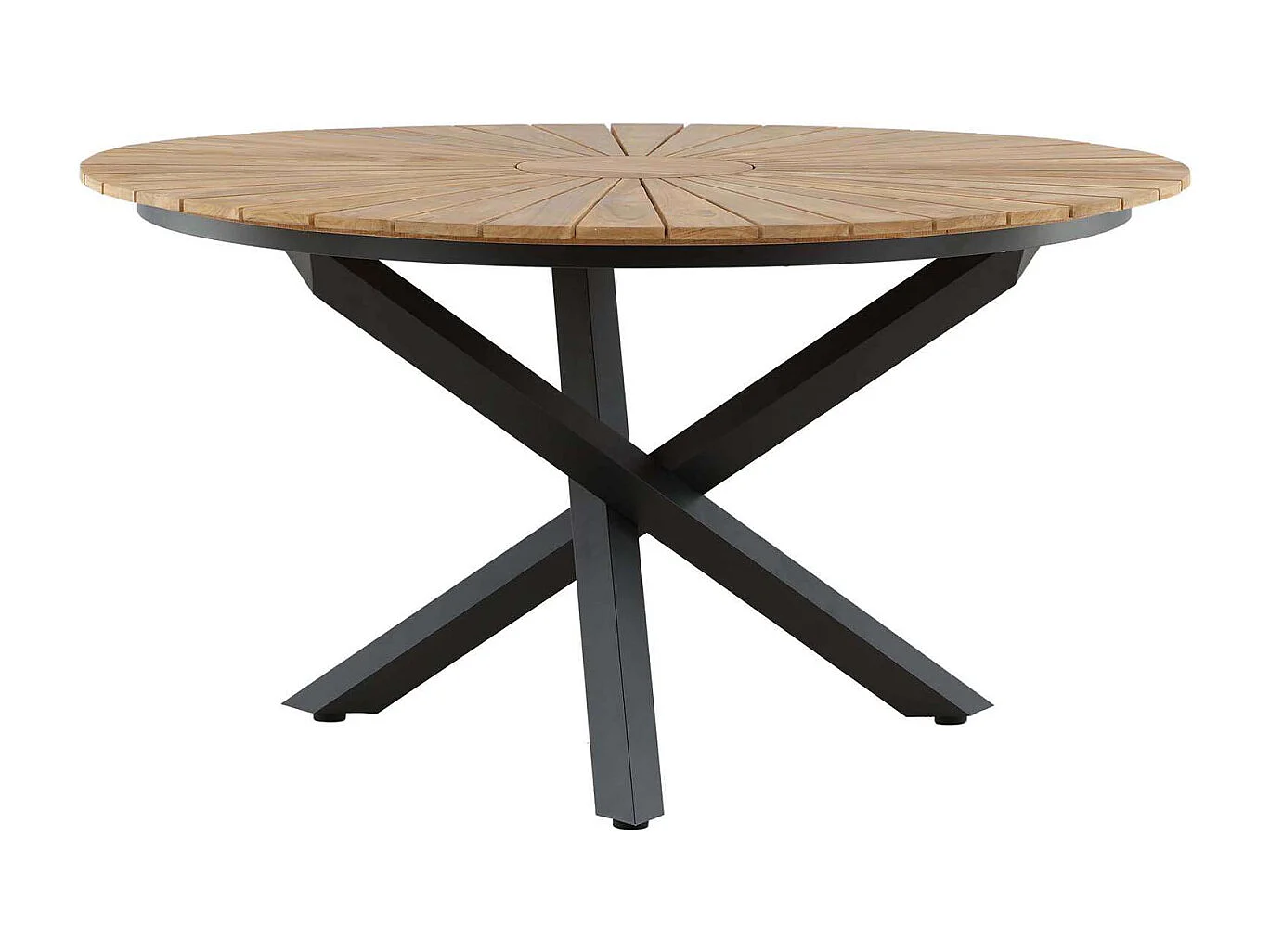 Mexico eettafel tuin Ø140 cm zwart, natuur.