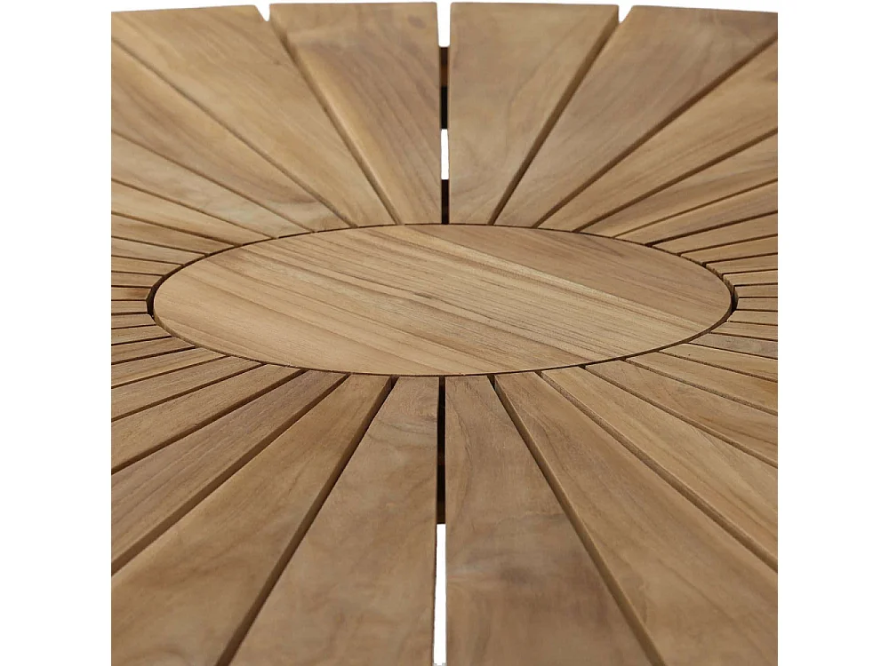 Mexico eettafel tuin Ø140 cm zwart, natuur.