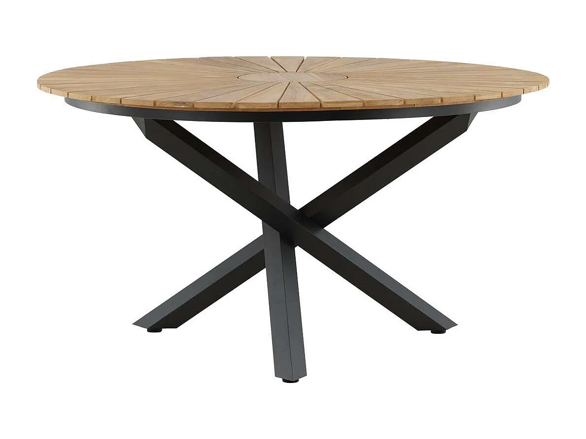 Mexico eettafel tuin Ø140 cm zwart, natuur.