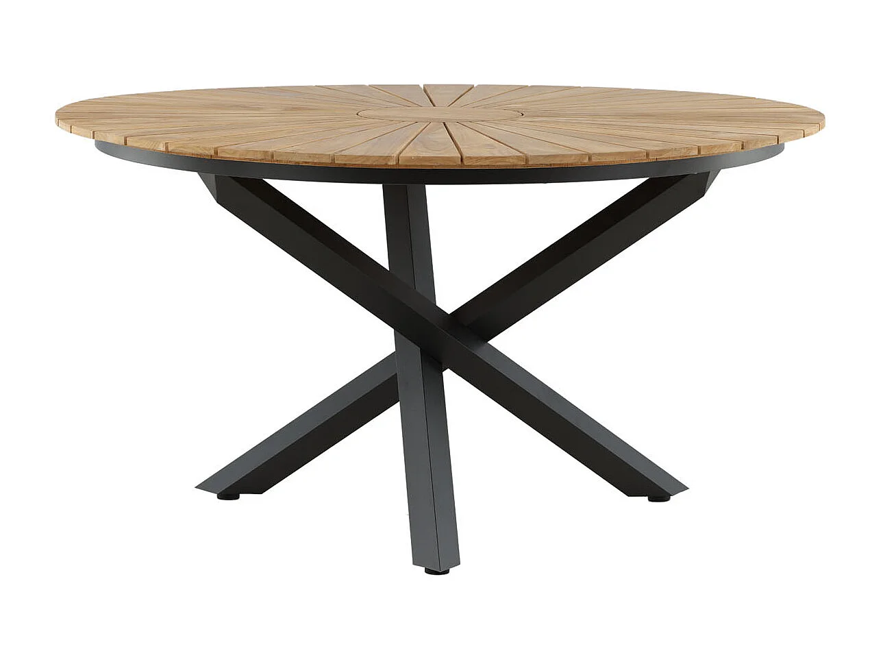 Mexico eettafel tuin Ø140 cm zwart, natuur.