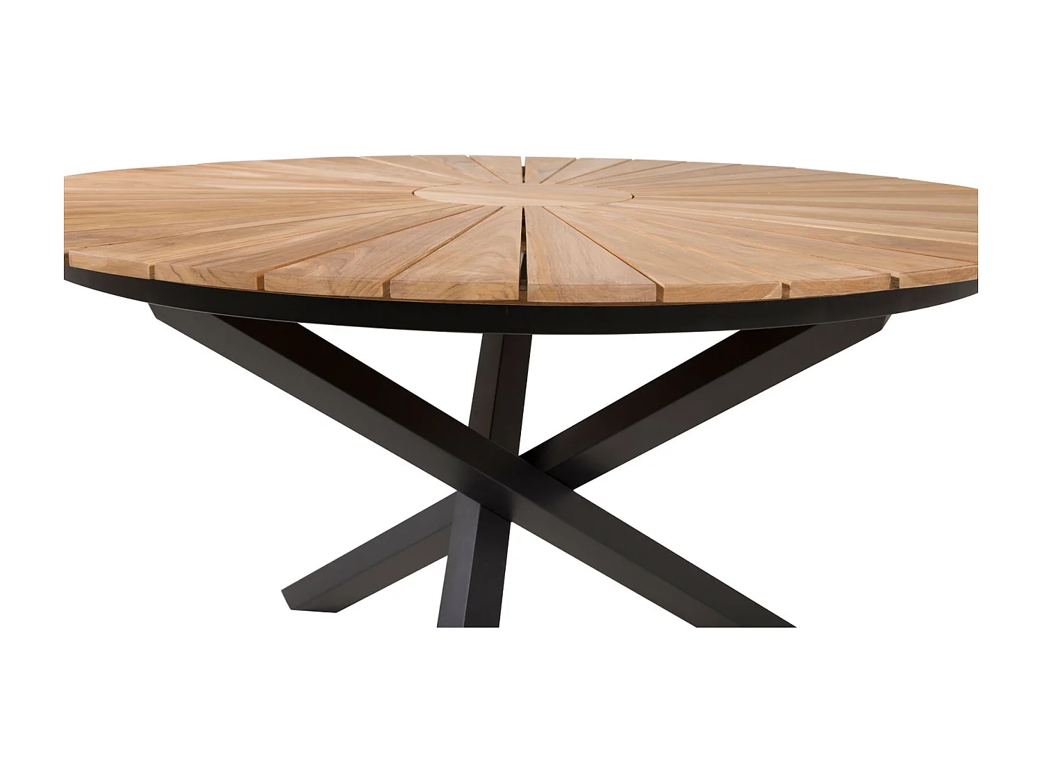 Mexico eettafel tuin Ø140 cm zwart, natuur.