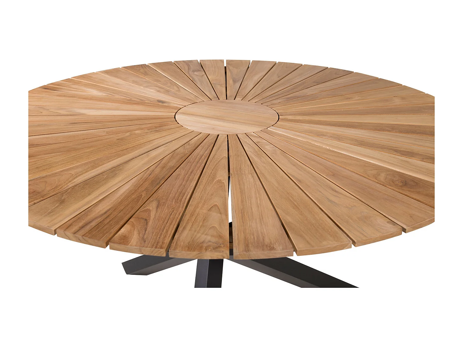 Mexico eettafel tuin Ø140 cm zwart, natuur.