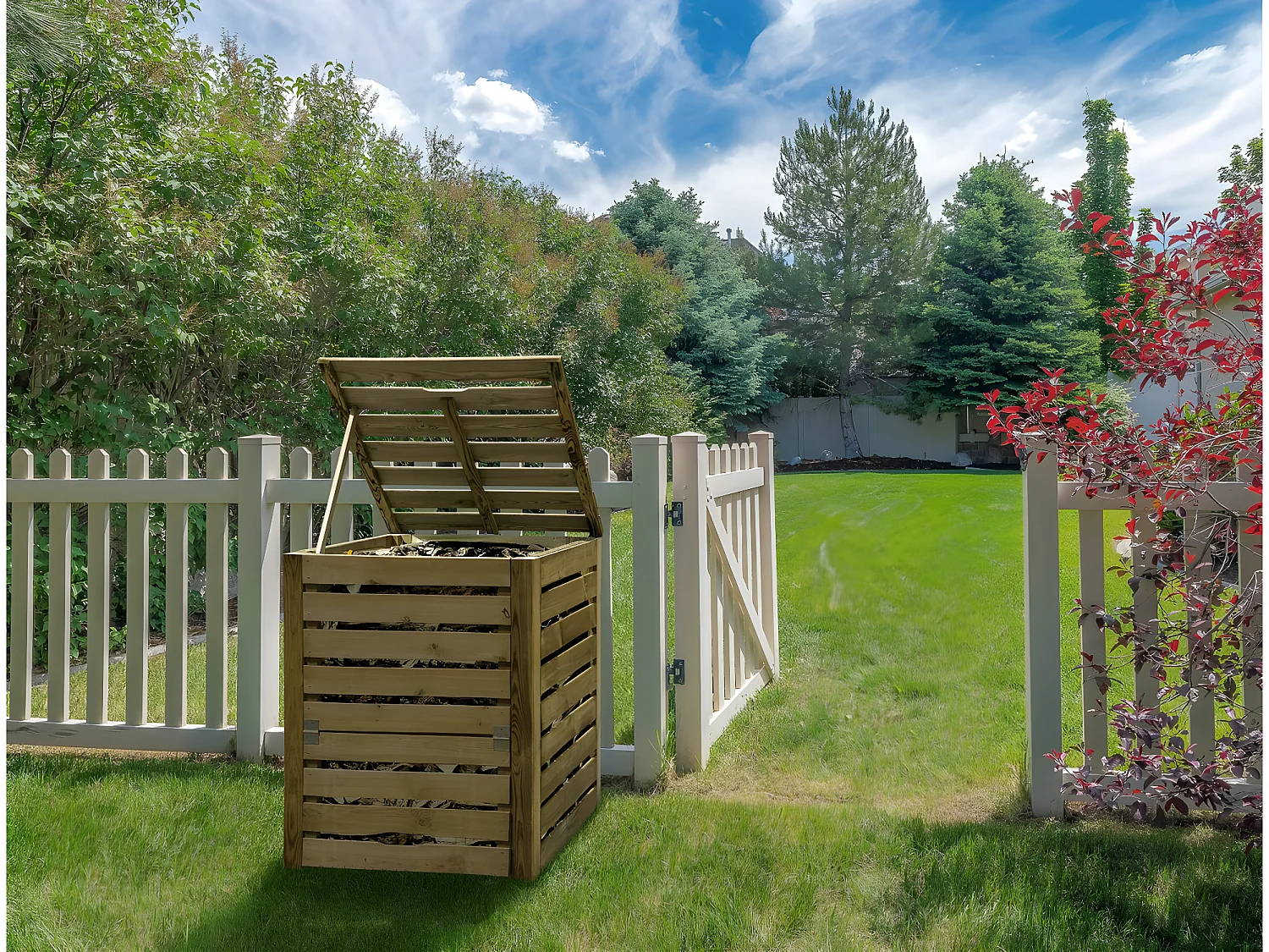 Compostor de madeira "Dexter" 550 L - Solução ecológica para os seus resíduos orgânicos