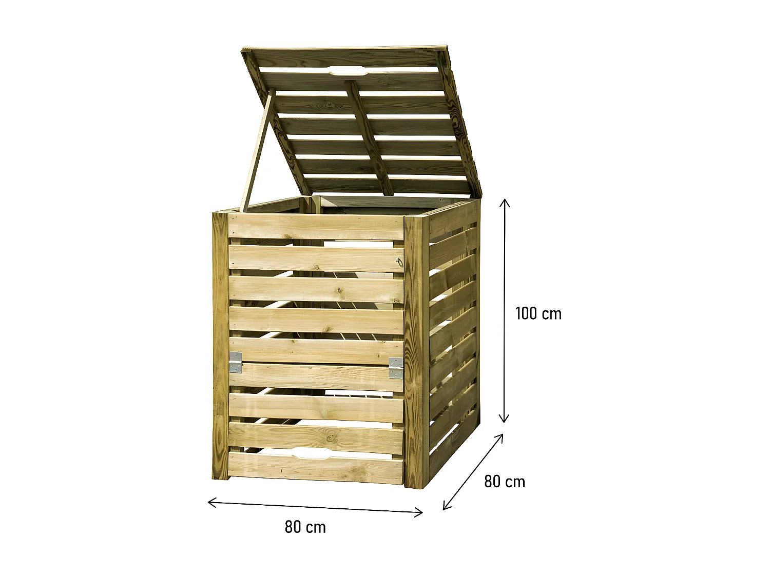 Compostor de madeira "Dexter" 550 L - Solução ecológica para os seus resíduos orgânicos