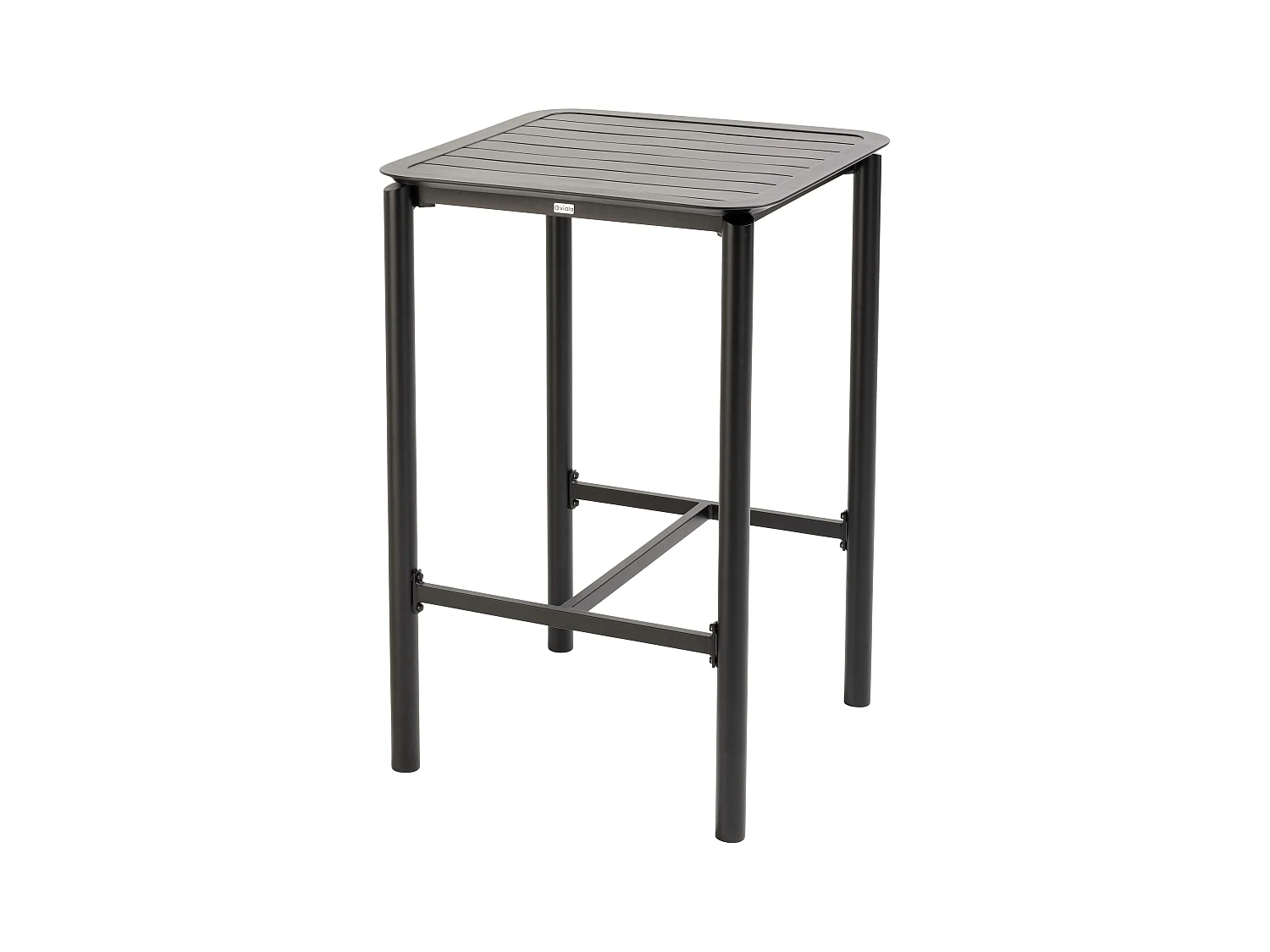 Table haute de terrasse noire
