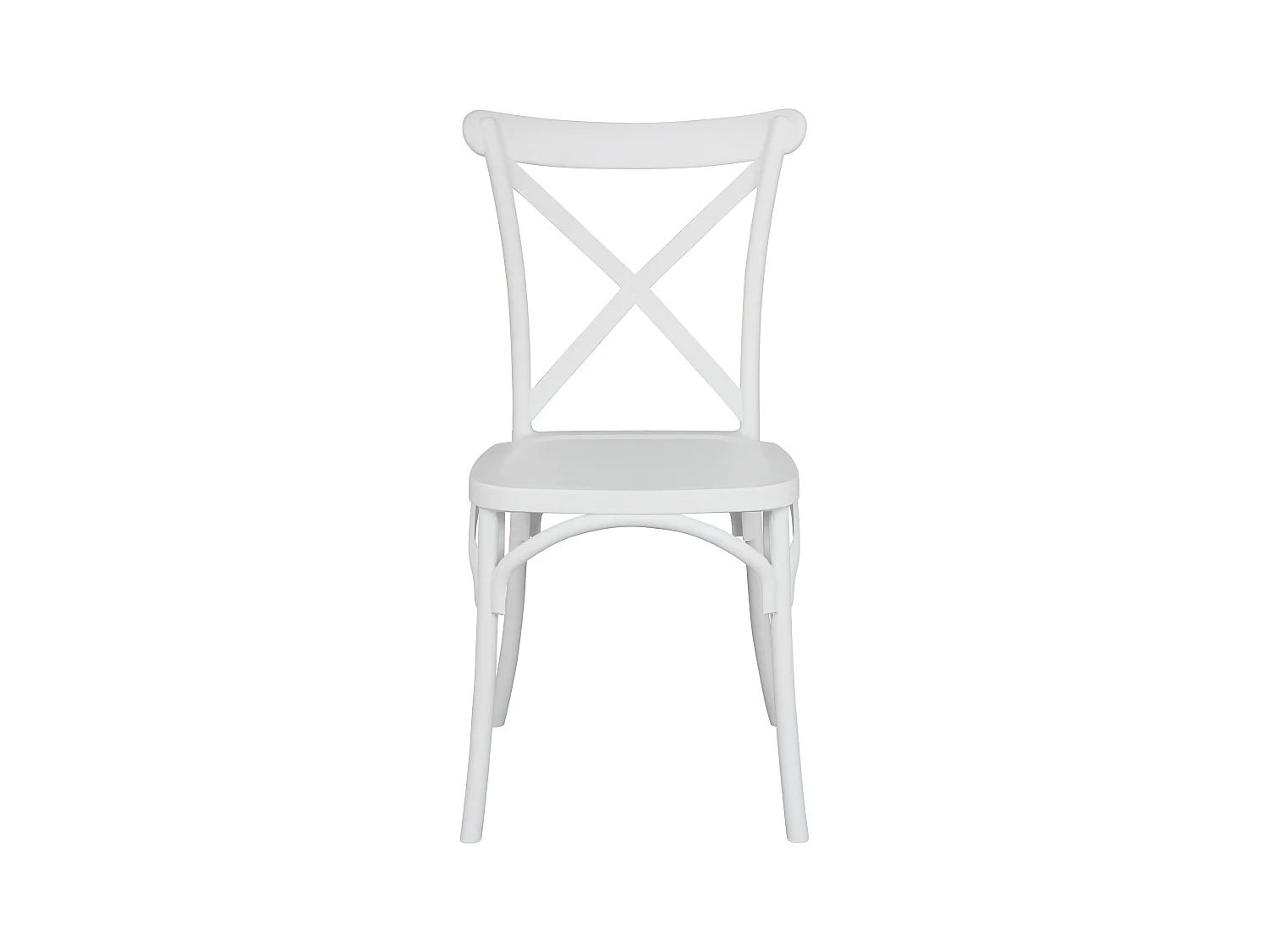 Lot de 4 chaises de terrasse en plastique blanc