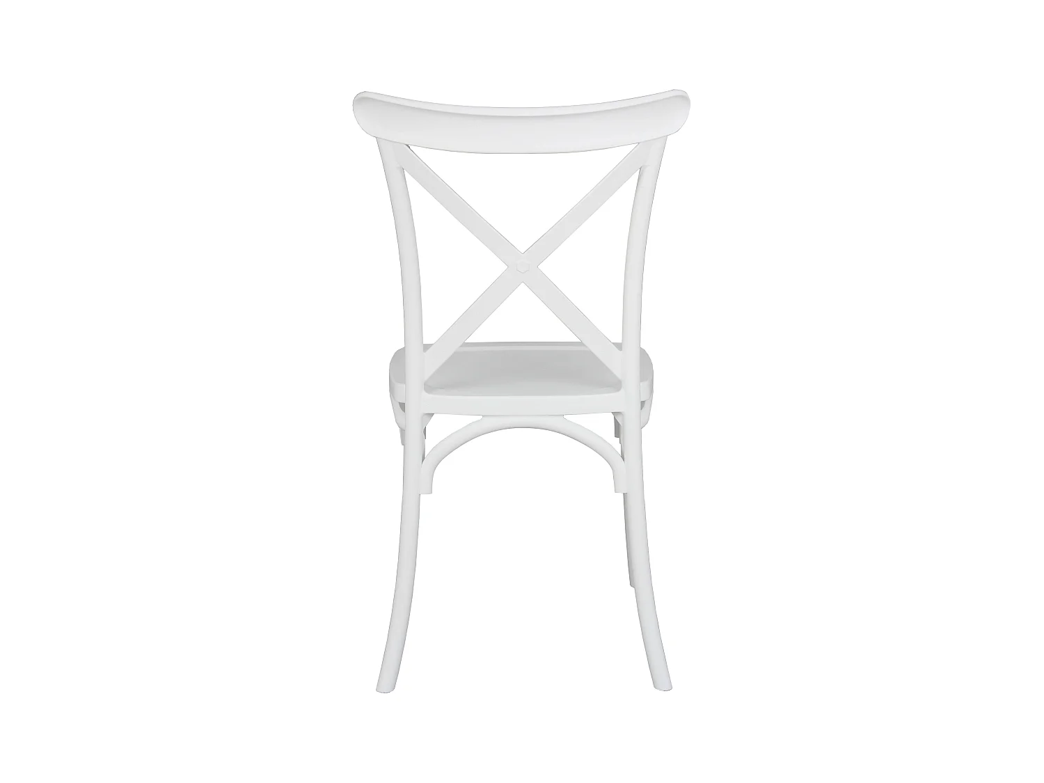 Lot de 4 chaises de terrasse en plastique blanc