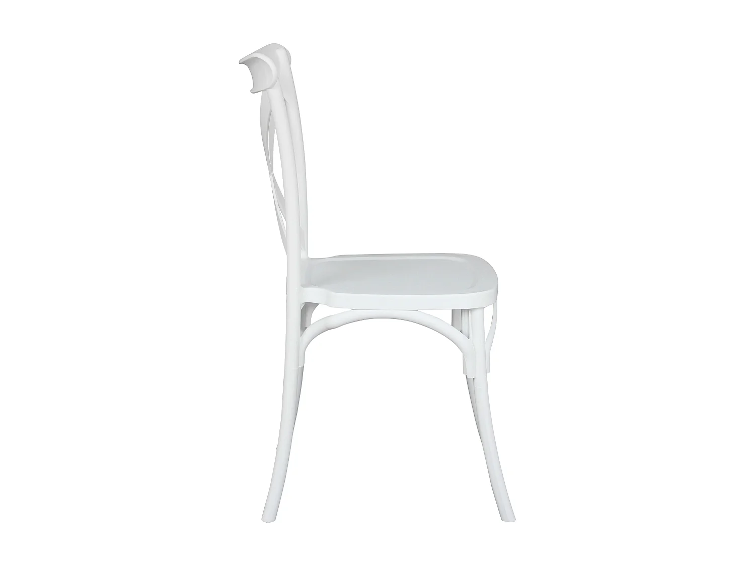 Lot de 4 chaises de terrasse en plastique blanc