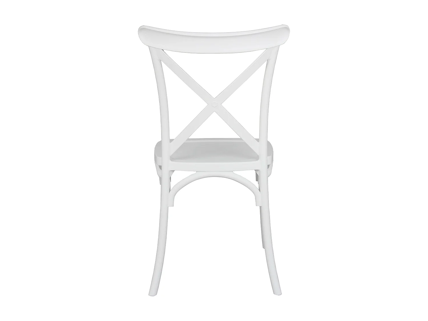Lot de 4 chaises de terrasse en plastique blanc