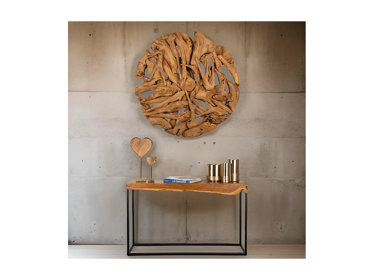 Console en teck et métal - Arden Console d'entrée