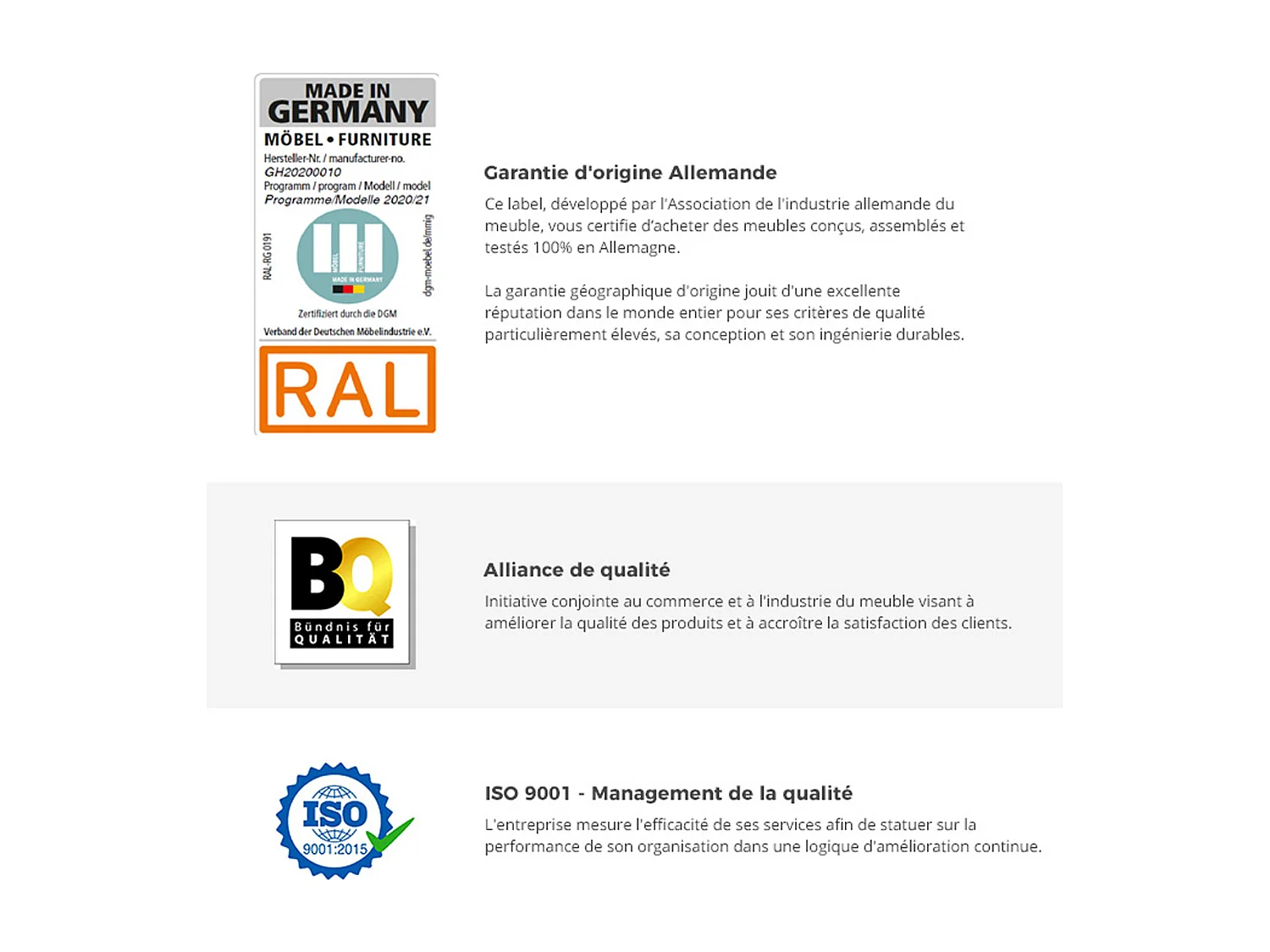 Lit adulte double 180x200cm King Size + 2 chevets coloris blanc/imitation chêne artisan