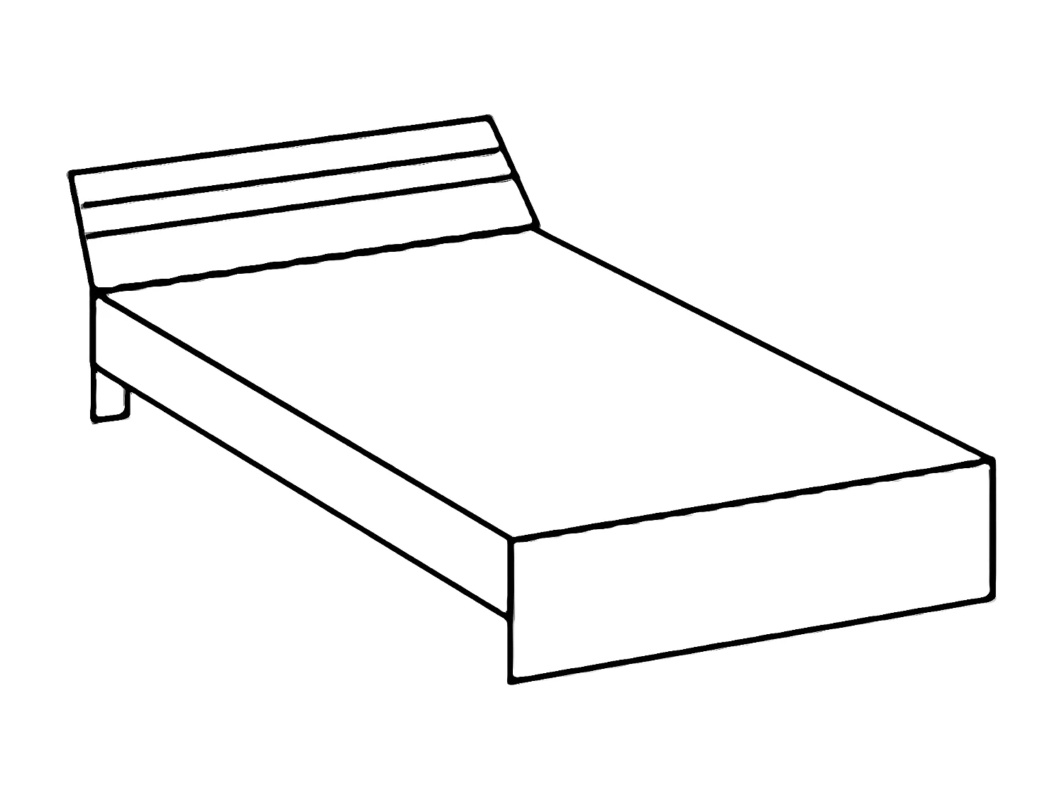 Lit pour enfant coloris Imitation chêne San Remo, rechampis blanc - L. 204 x H. 71 x largeur 146 cm