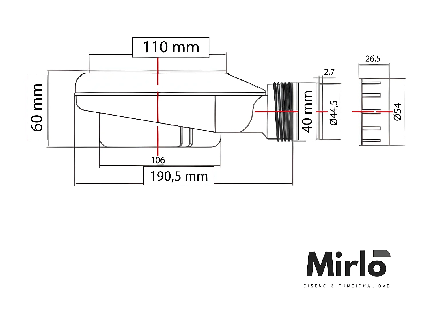 Plato de ducha pizarra PURE CREMA  80x130 cm rejilla inox