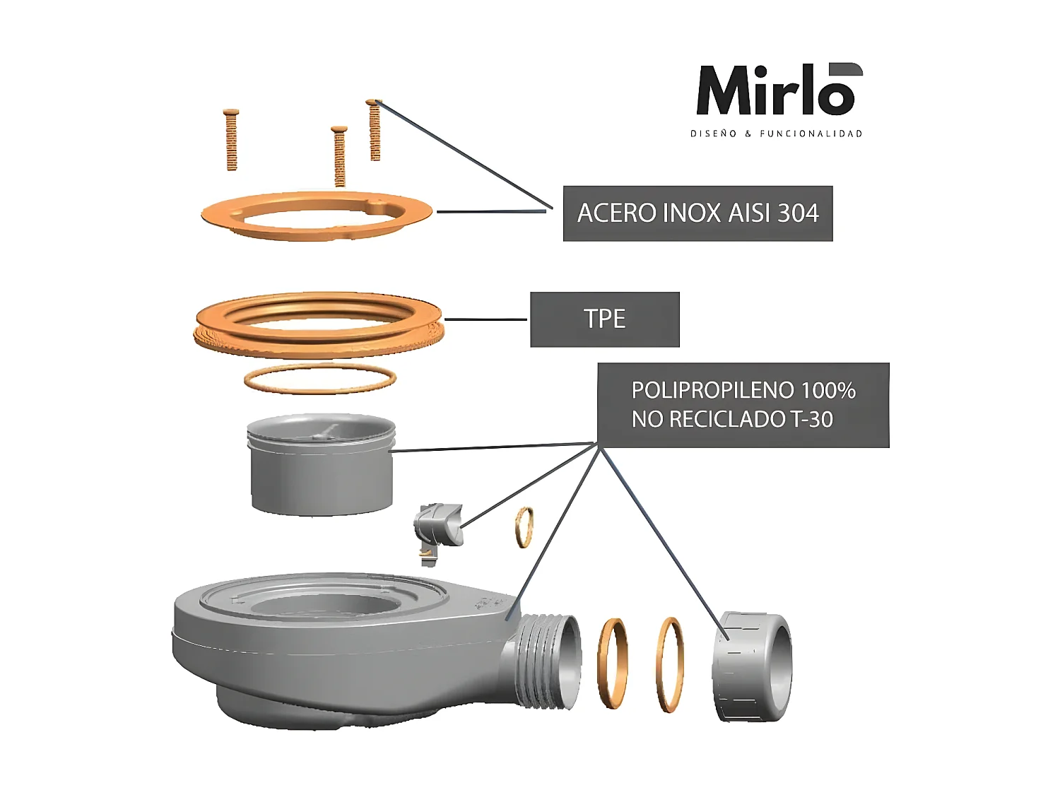 Piatto doccia ultrasottile 100 x 110 cm PURE in resina finitura ardesia grigio