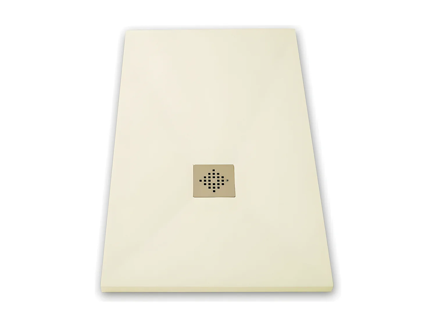 Plato de ducha pizarra PURE CREMA  80x120 cm rejilla inox